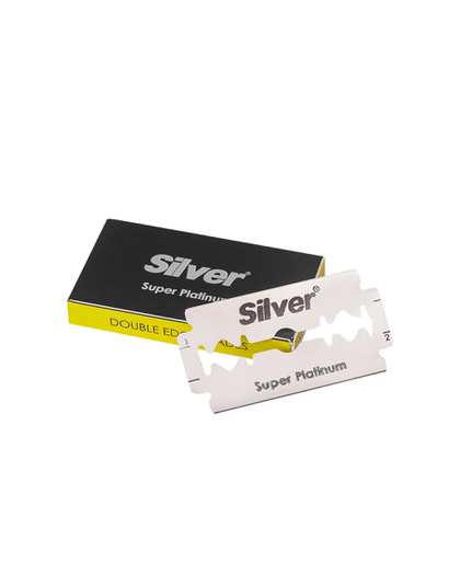 تیغ اصلاح یدک سیلور Silver مدل سنتی Super Platinum بسته 5 عددی