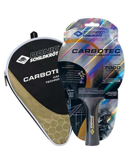 راکت پینگ پنگ مشکی دونیک مدل Carbotec 7000 به همراه کاور