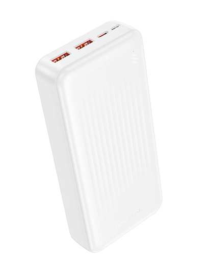 پاوربانک سفید بروفون Borofone مدل BJ80A ظرفیت 20000 میلی آمپر ساعت