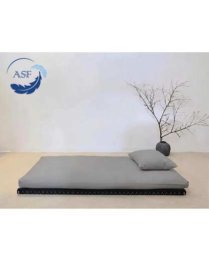 کاور دو نفره به همراه روبالشی نقره ای ای اس اف ASF مناسب تشک های مدل KUMO و KUMO MAX سایز 180