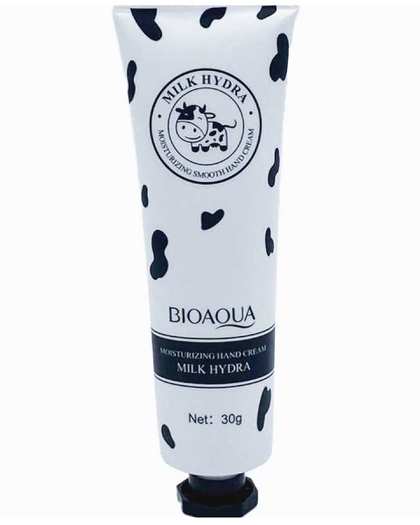 کرم تیوپی آبرسان و مرطوب کننده دست بایوآکوا BIOAQUA مدل شیر گاو حجم 30 میلی لیتر
