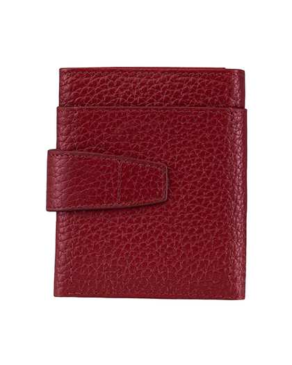 کیف پول چرم زنانه قرمز نوین چرم Novin Leather مدل آمالیا کد PW3181