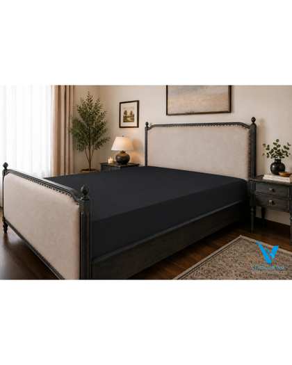 محافظ تشک ضد آب رنگی دو نفره سایز 200×180 مشکی ورنا هوم Vornahome