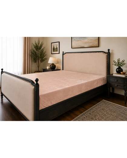 محافظ تشک ضد آب رنگی یک نفره سایز 200×90 گلبهی ورنا هوم Vornahome