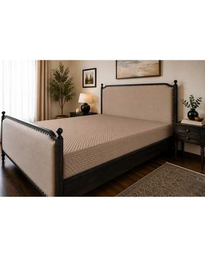محافظ تشک ضد آب رنگی یک نفره سایز 200×90 نسکافه ای ورنا هوم Vornahome