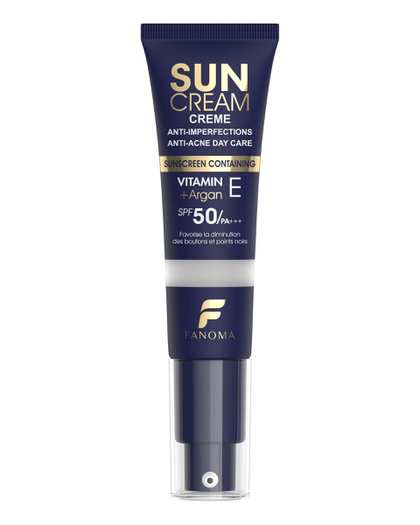 کرم ضد آفتاب بی رنگ SPF50 فاقد چربی فانوما Fanoma مناسب پوست چرب و مستعد جوش