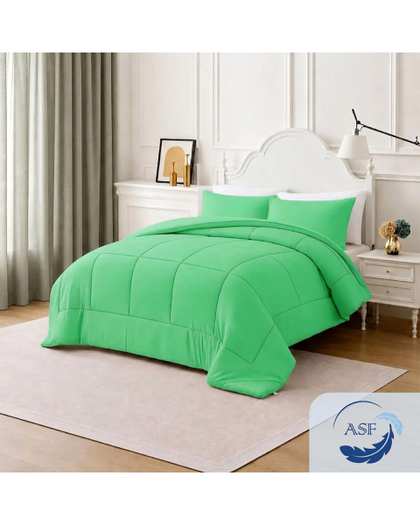 نیم ست لحاف دو نفره سه تکه سبز ای اس اف ASF مدل BOX GRANDE Plus عرض 200 کد 11