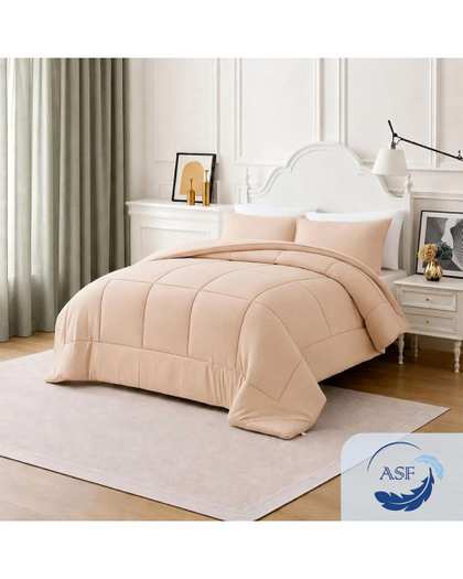 نیم ست لحاف دو نفره سه تکه گلبهی ای اس اف ASF مدل BOX GRANDE Plus عرض 200