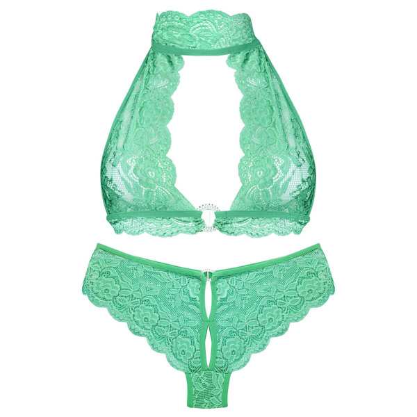 ست شورت و سوتین سبز روشن بدون فنر پانیذ کد 9035 ماییلدا