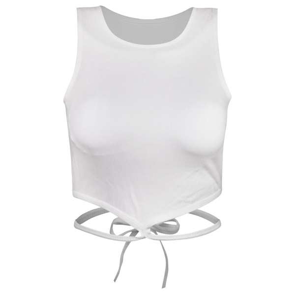 کراپ تاپ زنانه مدل بندی سفید کد 4582 ماییلدا