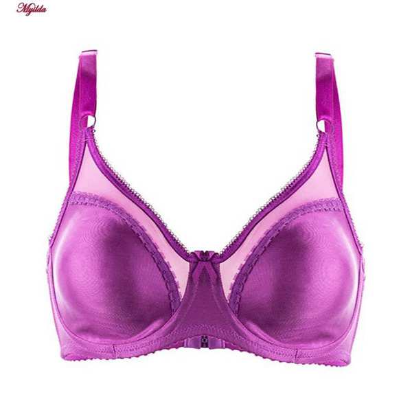 سوتین زنانه لین مدل پرسی فنردار بنفش کد 4680-743 ماییلدا - تصویر 2