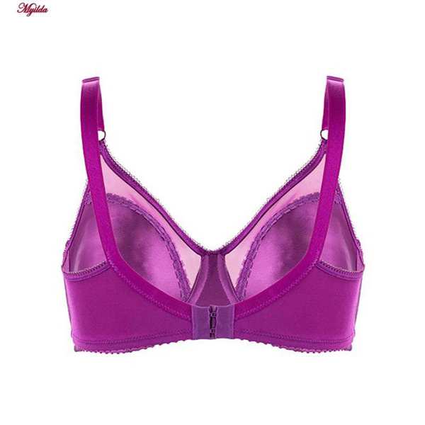 سوتین زنانه لین مدل پرسی فنردار بنفش کد 4680-743 ماییلدا - تصویر 3