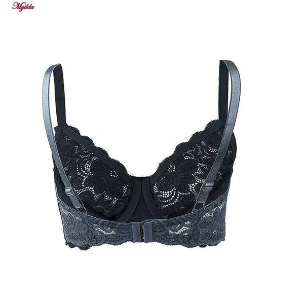 سوتین زنانه لین مدل فشن تمام تور طوسی کد 4680-615 ماییلدا - تصویر 3