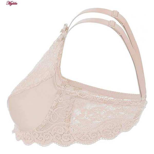 سوتین زنانه لین مدل توری استرج کرم کد 4680-614 ماییلدا - تصویر 4