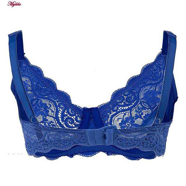 سوتین زنانه لین مدل توری استرج آبی کد 4680-614 ماییلدا - تصویر 3