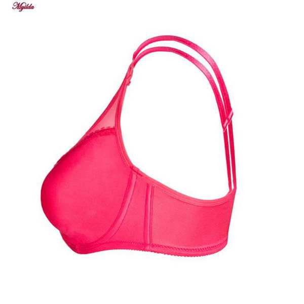 سوتین پرسی زنانه لین مدل فنردار سرخابی کد 4680-743 ماییلدا - تصویر 4