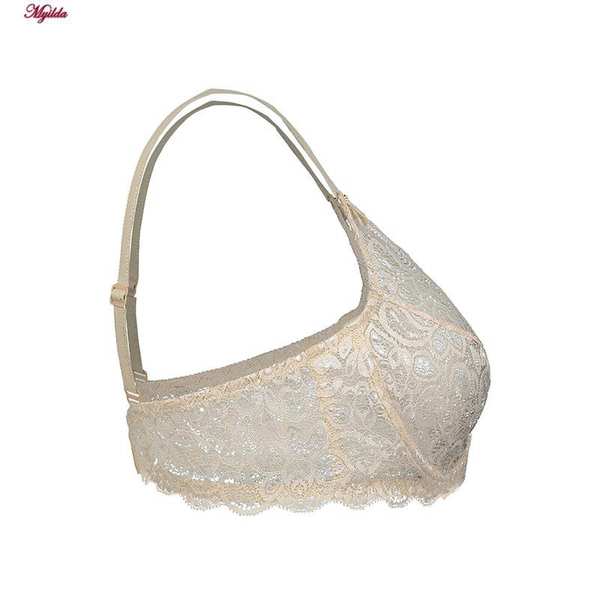 سوتین زنانه تمام تور لین مدل فنردار کرم کد 4680-615 ماییلدا - تصویر 4