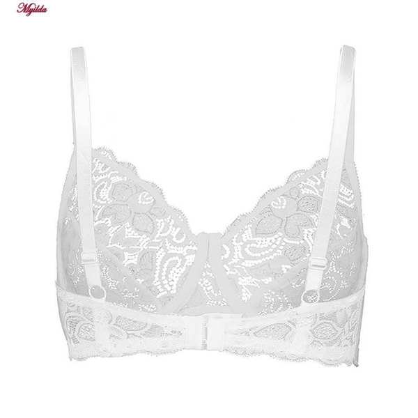 سوتین زنانه تمام تور لین مدل فنردار سفید کد 4680-615 ماییلدا - تصویر 4