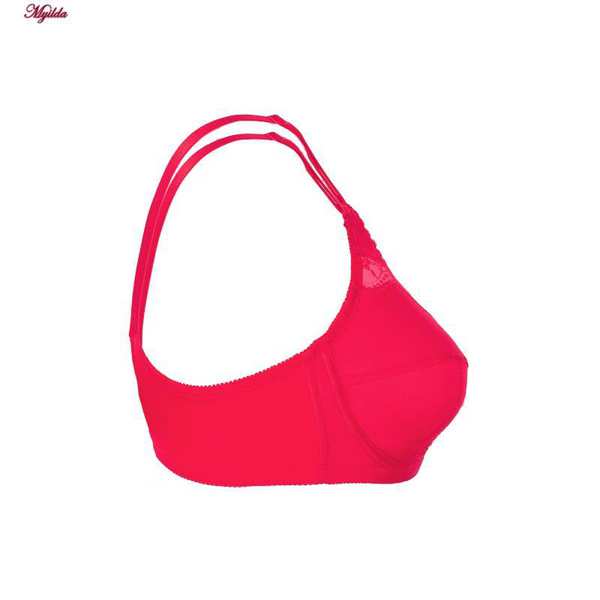 سوتین زنانه لین مدل فنردار پروانه ای سرخابی کد 4680-602 ماییلدا - تصویر 2