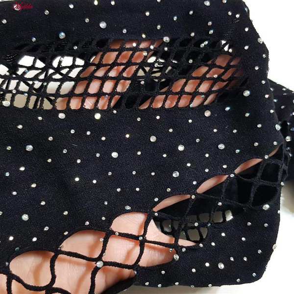 بادی فانتزی مشکی مدل نگین دار کد 4860-7190 ماییلدا - تصویر 4