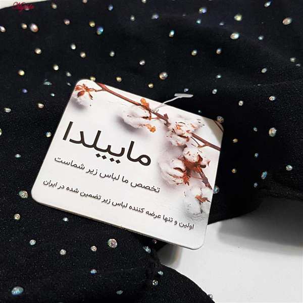 بادی فانتزی نگین دار زنانه مشکی کد 4860-7180 ماییلدا - تصویر 6