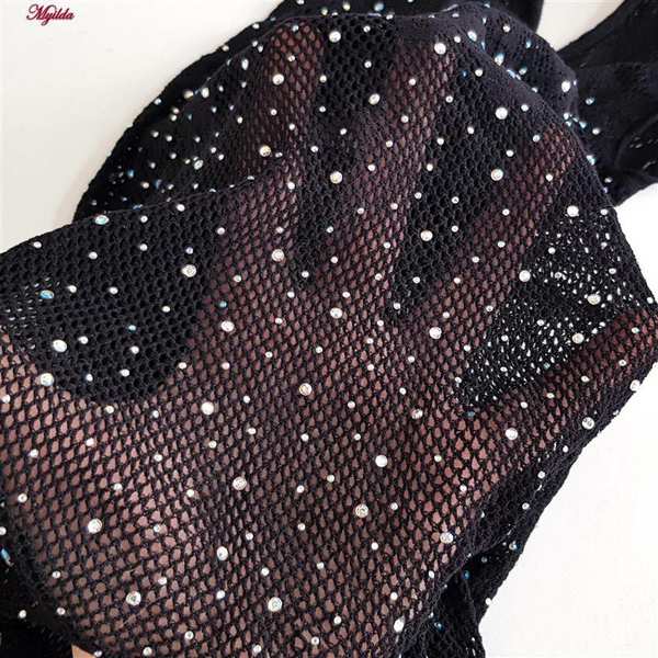 سرهمی فانتزی مشکی مدل نگین دار کد 4860-7127 ماییلدا - تصویر 4