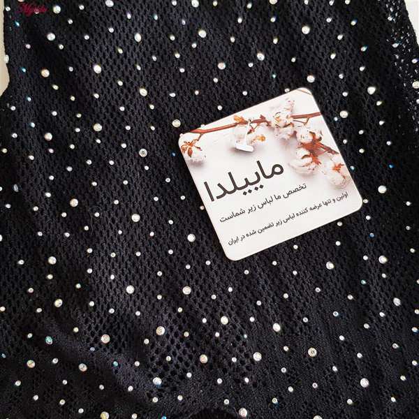 سرهمی فانتزی مشکی مدل نگین دار کد 4860-7127 ماییلدا - تصویر 5