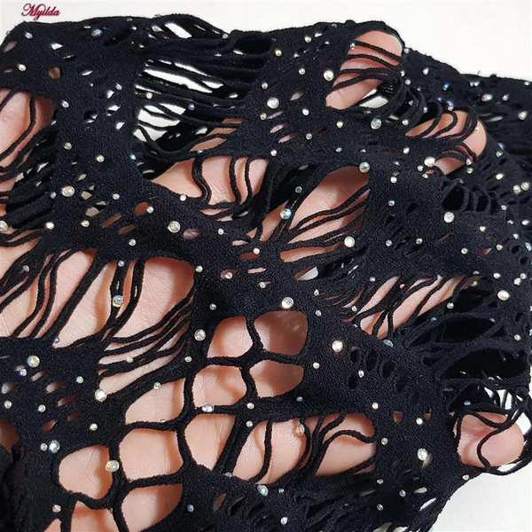 سرهمی فانتزی مشکی مدل نگین دار کد 4860-7091 ماییلدا - تصویر 4