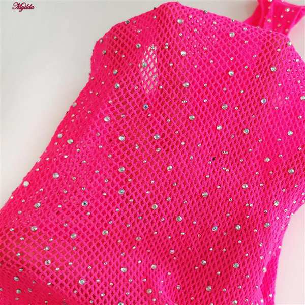 بادی فانتزی نگین دار زنانه صورتی کد 4860-7228 ماییلدا - تصویر 5