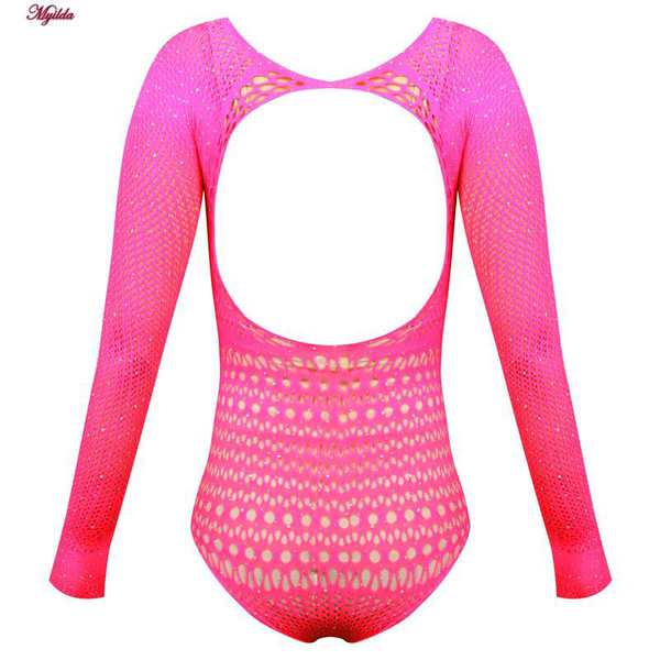 بادی فانتزی نگین دار زنانه صورتی کد 4860-7195 ماییلدا - تصویر 4