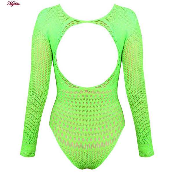 بادی فانتزی نگین دار زنانه سبز کد 4860-7195 ماییلدا - تصویر 4