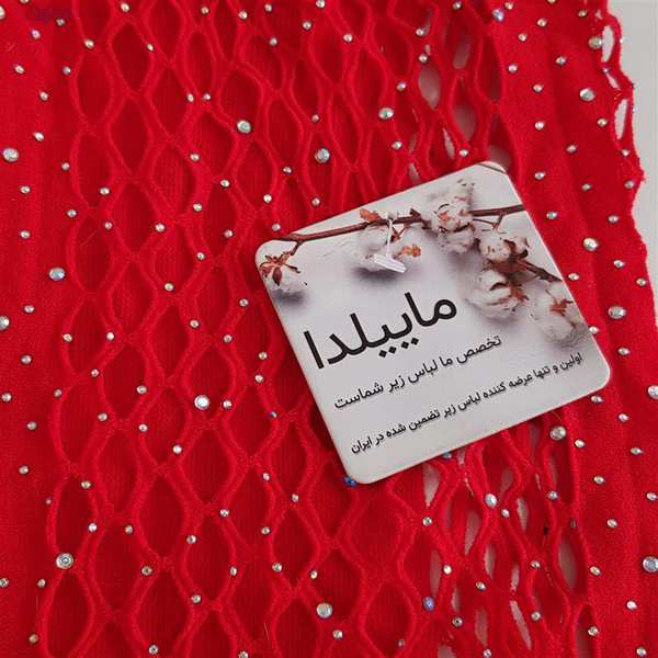سرهمی فانتزی قرمز مدل نگین دار کد 4860-7017 ماییلدا - تصویر 4