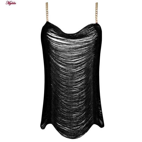 سرهمی زنانه مدل ریش ریش مشکی کد 4709-3002 ماییلدا - تصویر 3