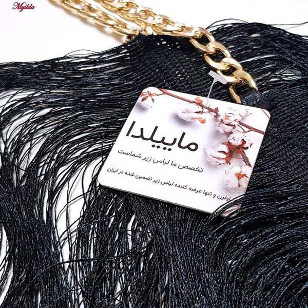 سرهمی زنانه مدل ریش ریش مشکی کد 4709-3002 ماییلدا - تصویر 5