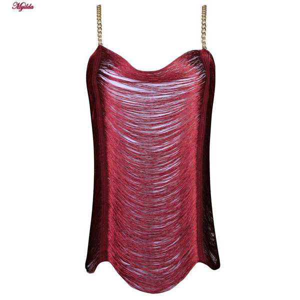 سرهمی زنانه مدل ریش ریش زرشکی کد 4709-3002 ماییلدا - تصویر 3