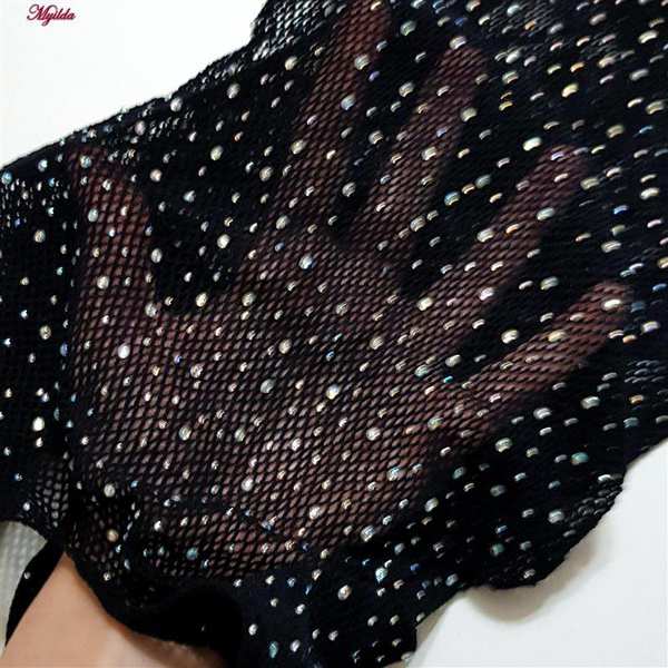 بادی فانتزی زنانه مدل نگین دار کد 4860-7228 رنگ مشکی ماییلدا - تصویر 4