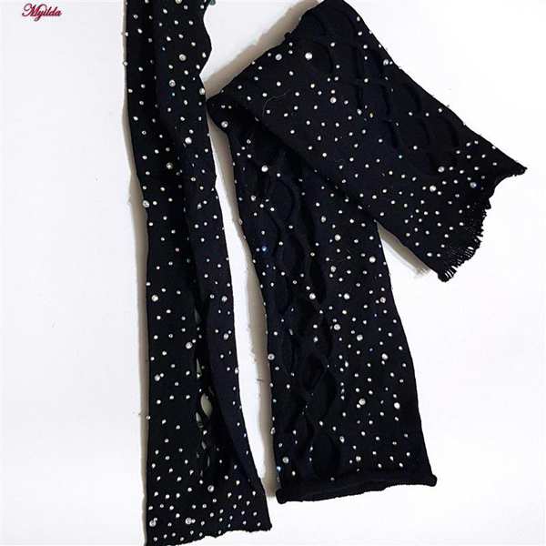 سرهمی فانتزی زنانه مدل نگین دار کد 4860-7203 رنگ مشکی ماییلدا - تصویر 5