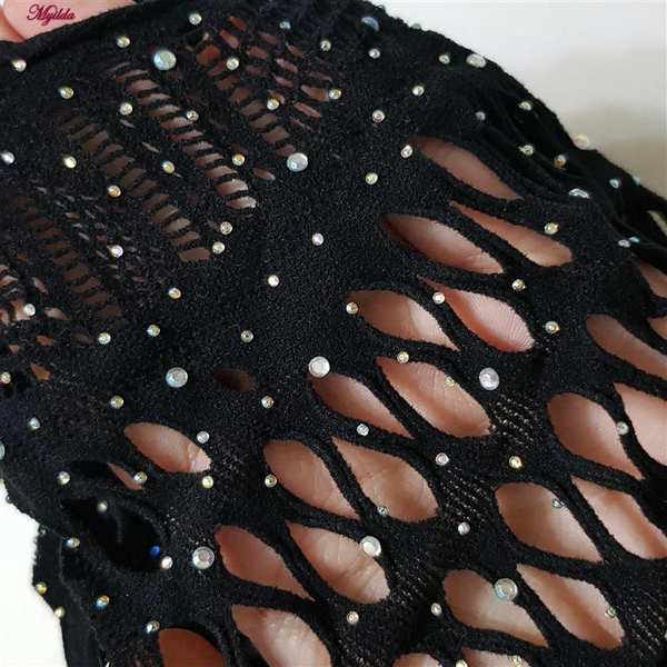 ست فانتزی زنانه مدل نگین دار کد 4860-7179 رنگ مشکی ماییلدا - تصویر 5