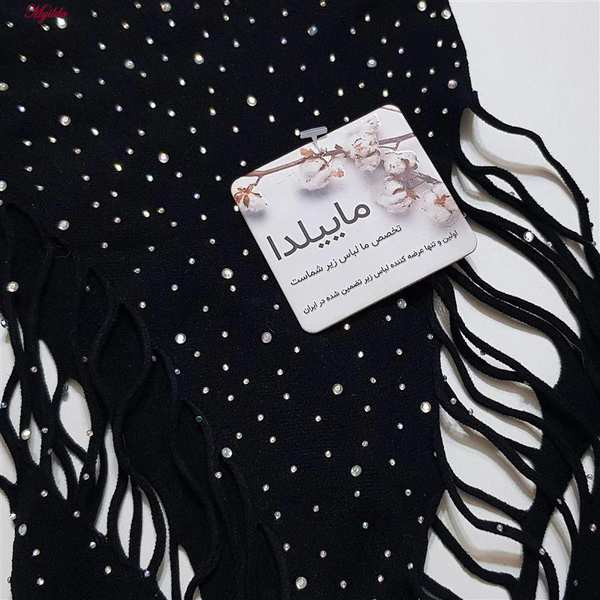 بادی فانتزی زنانه مدل نگین دار کد 4860-7175 رنگ مشکی ماییلدا - تصویر 4