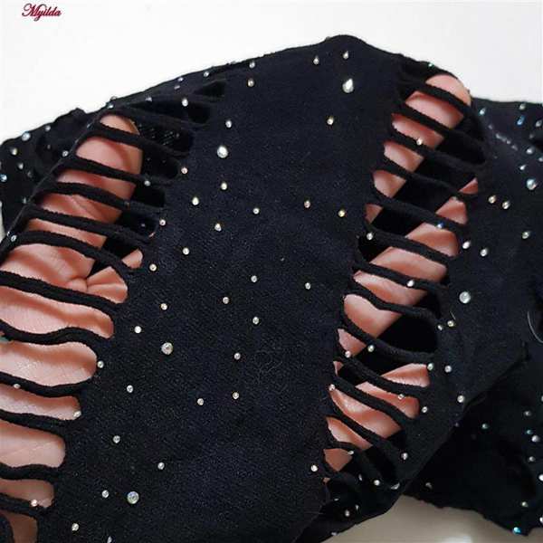 سرهمی فانتزی زنانه مدل نگین دار کد 4860-7163 رنگ مشکی ماییلدا - تصویر 5