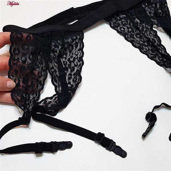 ست فانتزی پلنگی زنانه کد 4761-7009 به همراه جوراب و نگهدارنده جوراب ماییلدا - تصویر 13