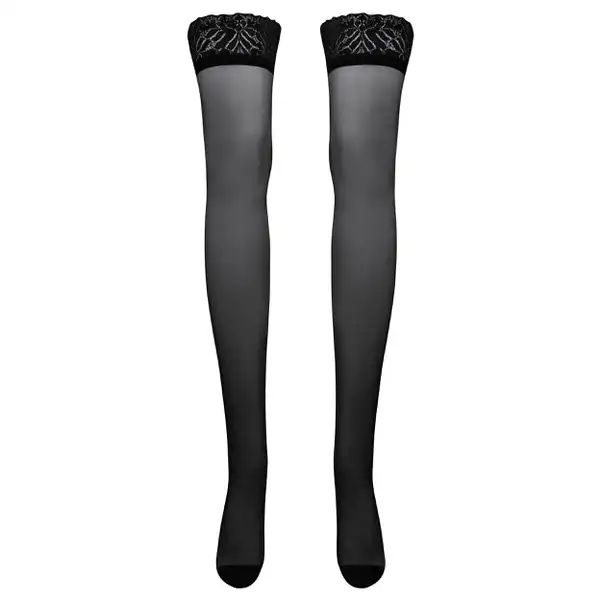 جوراب توری ساق بلند زنانه مشکی کد 4786-2072 ماییلدا