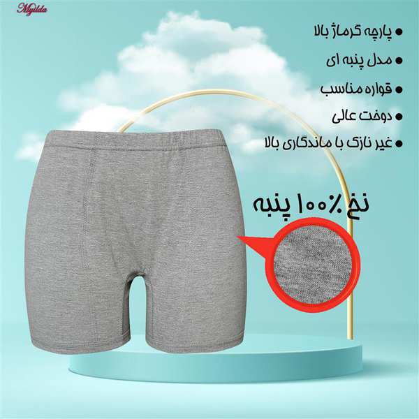شورت مردانه ماییلدا مدل پادار پنبه ای 4702-BGW بسته سه عددی - تصویر 21