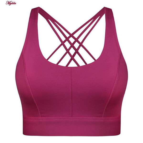 نیم تنه ورزشی زنانه پد ثابت پشت ضربدری سرخابی کد 4848 ماییلدا - تصویر 4