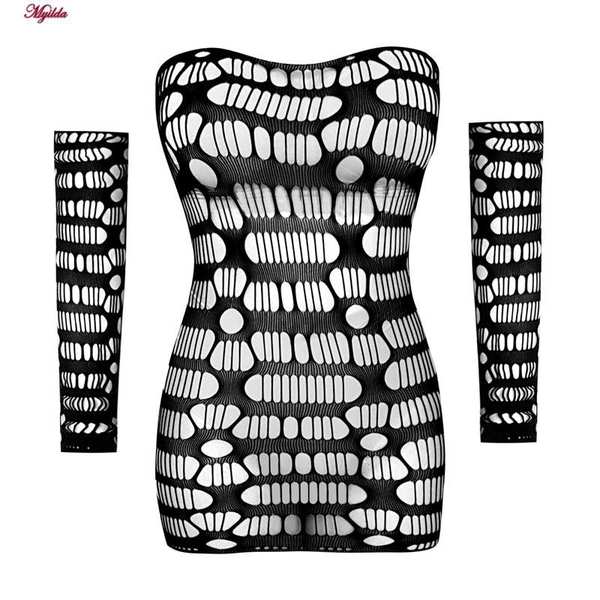 سرهمی فانتزی زنانه کد 4855-7063 رنگ مشکی به همراه ساق دست ماییلدا - تصویر 3