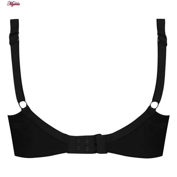 سوتین زنانه اما مدل نخی بالا شیشه ای مشکی کد 4928-4100 ماییلدا - تصویر 10