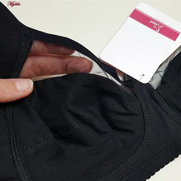 سوتین زنانه اما مدل نخی بالا شیشه ای مشکی کد 4928-4100 ماییلدا - تصویر 11