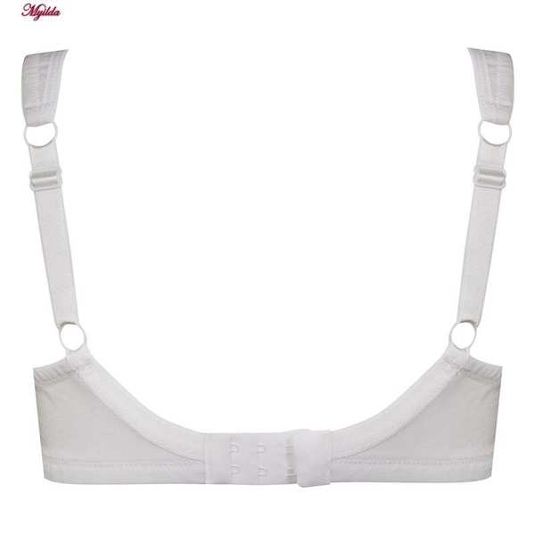 سوتین زنانه اما مدل نخی بالا شیشه ای سفید کد 4928-4100 ماییلدا - تصویر 10