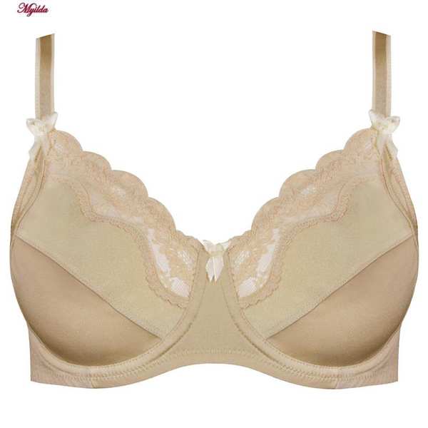 سوتین زنانه لین مدل فنردار کرم کد 4680-606 ماییلدا - تصویر 6