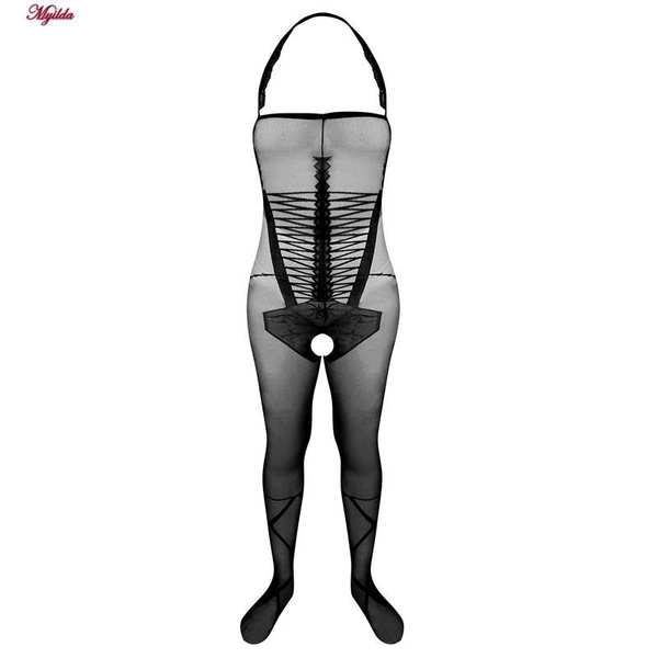 سرهمی فانتزی مدل فیشنت فاق باز کد 4855-S59 رنگ مشکی ماییلدا - تصویر 3